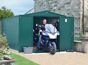Motorcycle Shed with Ventilation