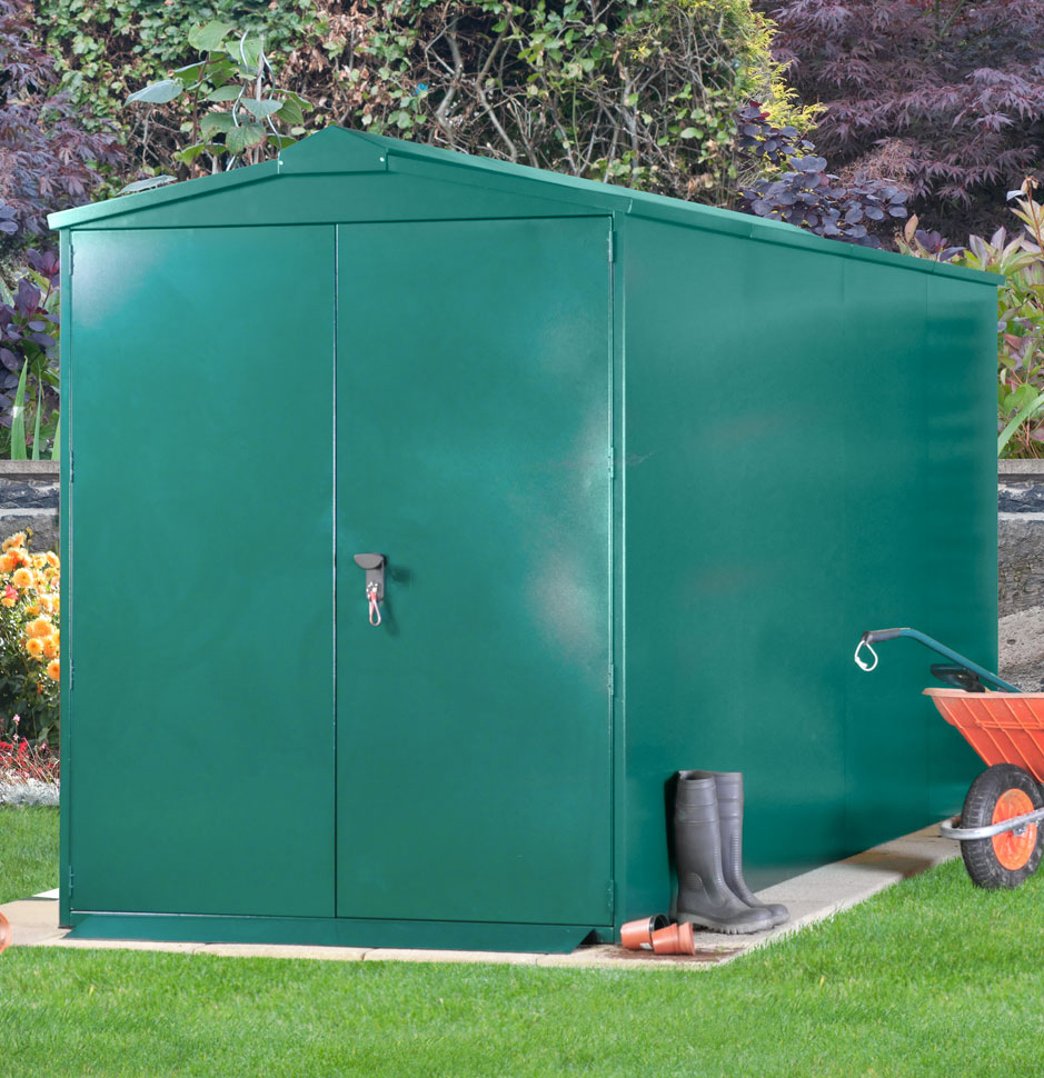 Modern garden shed and tool storage