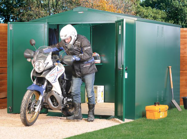 Secure Metal Outdoor Motorbike Garages
