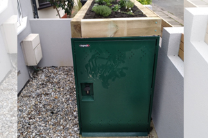 Secure bike storage with green roof