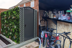 Garden Shed/ Bike Shed with Green Wall