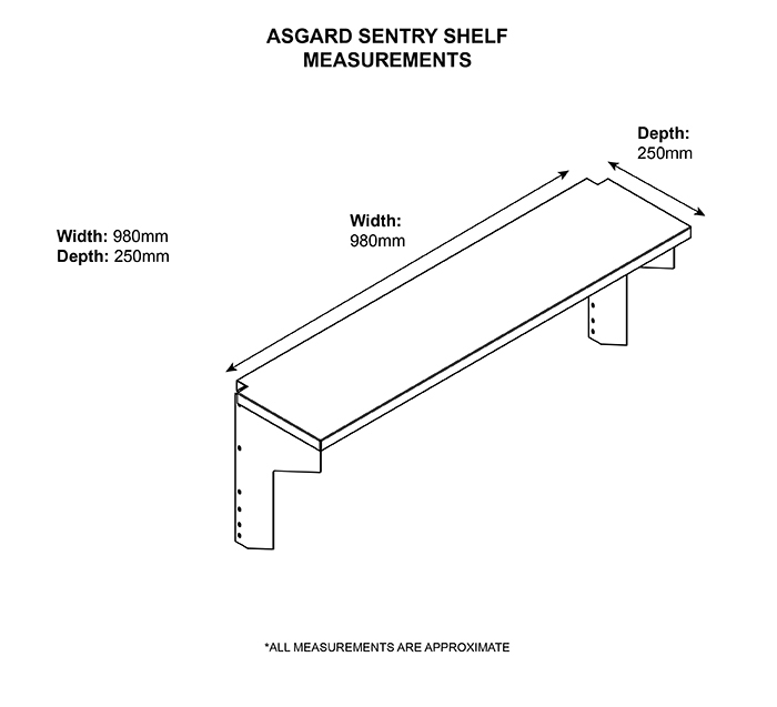 Asgard Storage Shelves Dimension