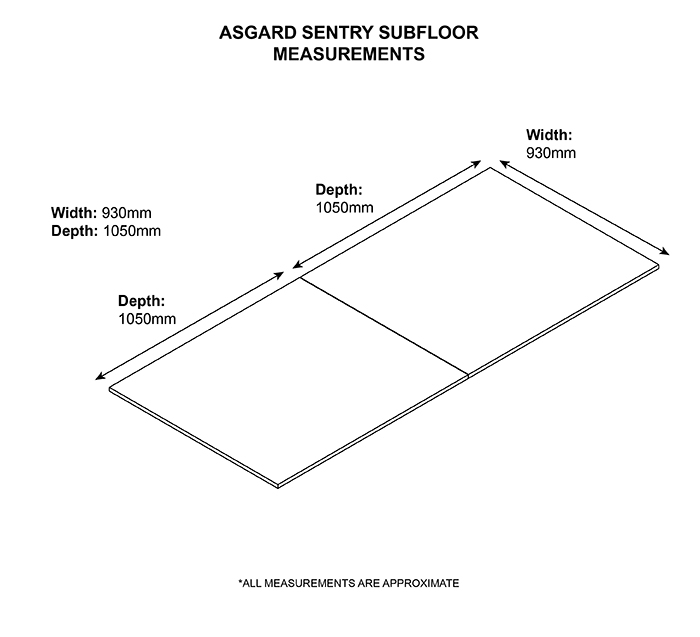 Asgard Storage Subfloor Dimension