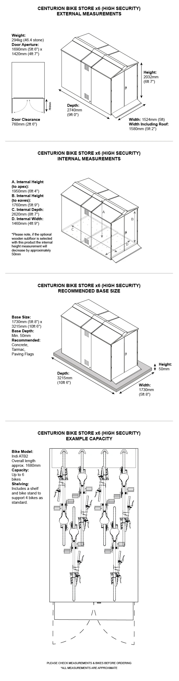 Asgard Cycle Garage Dimensions
