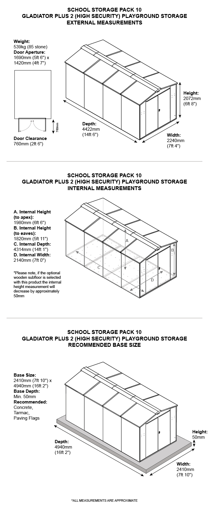 large school storage unit