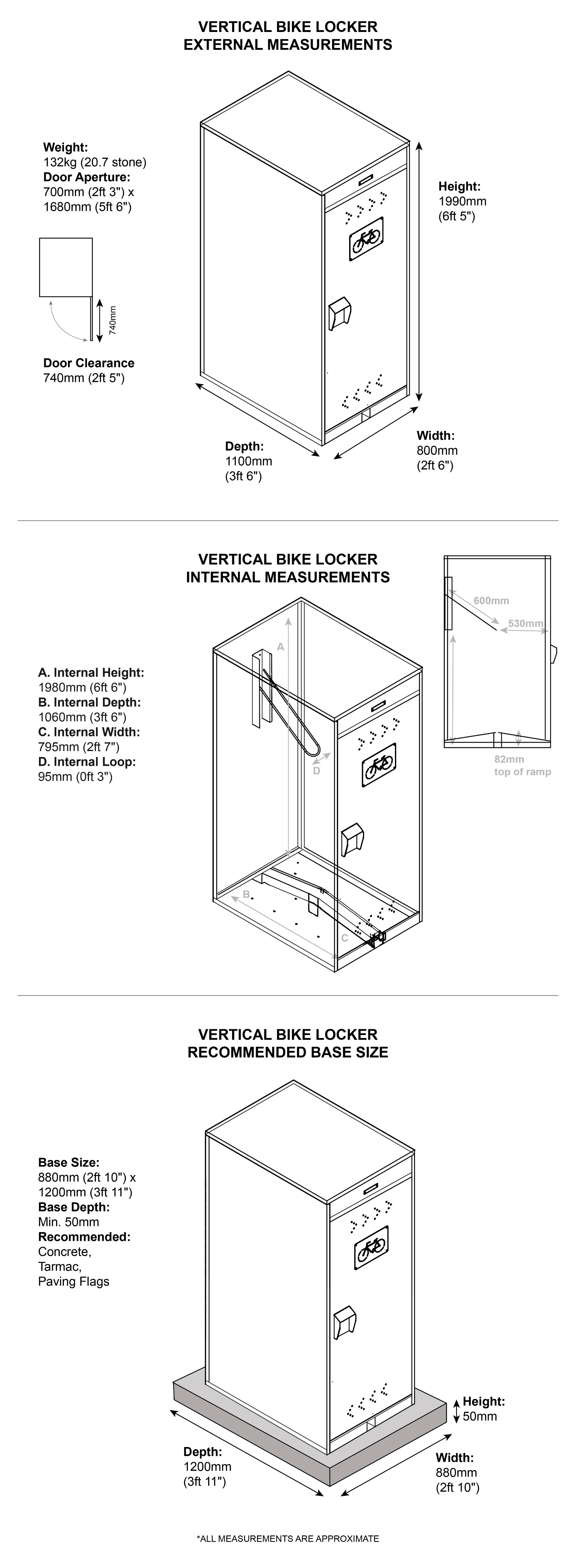 Asgard vertical sales bike locker