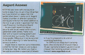 Asgard annexe bike shed - reviewed by Cycling World