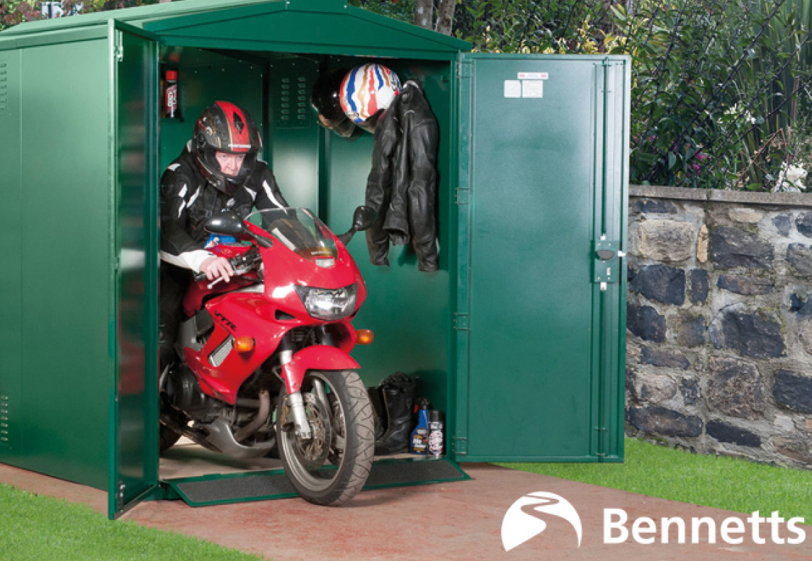 Asgard motorcycle sheds & Bennetts motorcycle insurance discount
