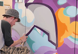 See Japes graffiti artist paint an Access shed