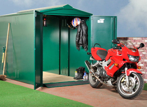Weatherproof motorbike storage