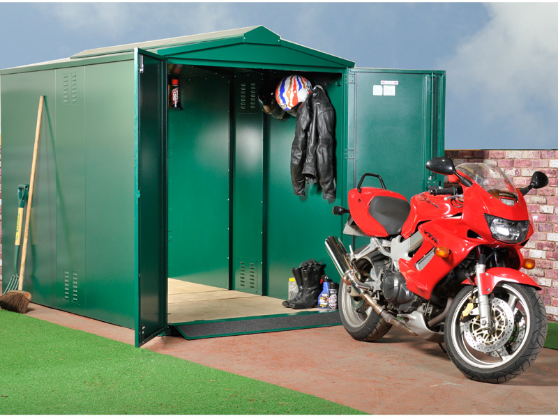 Metal garages for motorbikes