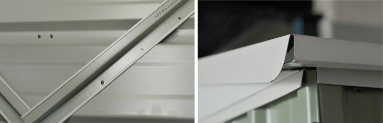 Low quality metal sheds have poor security features Low quality sheds have a poor finish