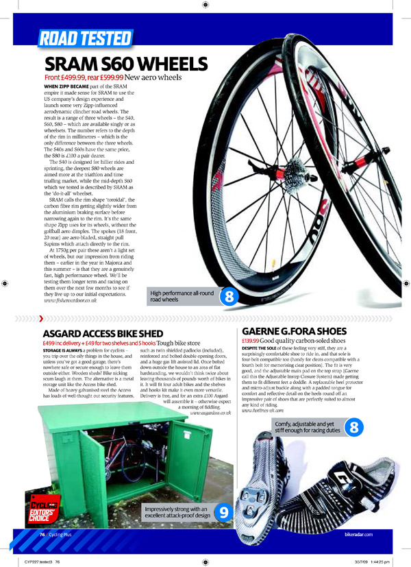 Cycling Plus Editors' Choice Magazine Feature